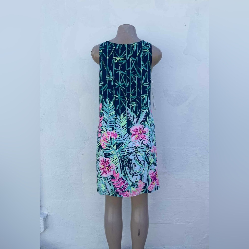 Lilly Pulitzer Vibrant Floral Dress with Pink and Green - Picture 2 of 7